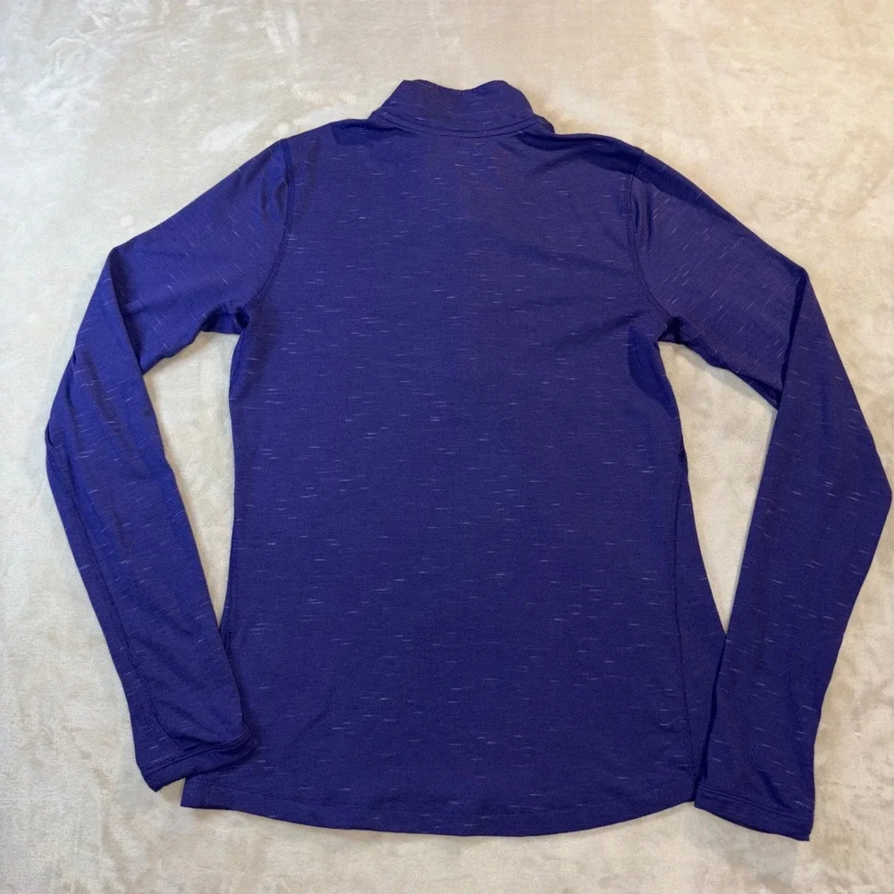 Nike LSU Tigers Womens Purple Dri-FIT Quarter Zip Pullover Shirt Small 34678X